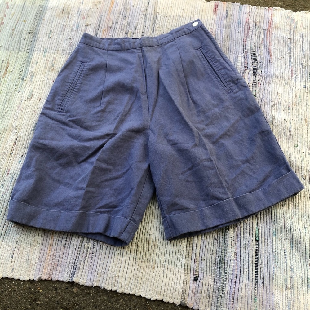 Vintage Shorts 6 Linen cotton blend High Rise